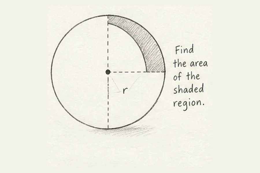 Circles and curved boundaries illustrated in pencil.