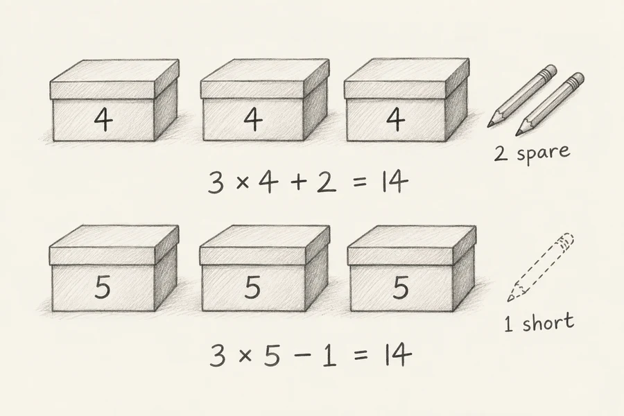 Gap and difference illustrated in pencil.