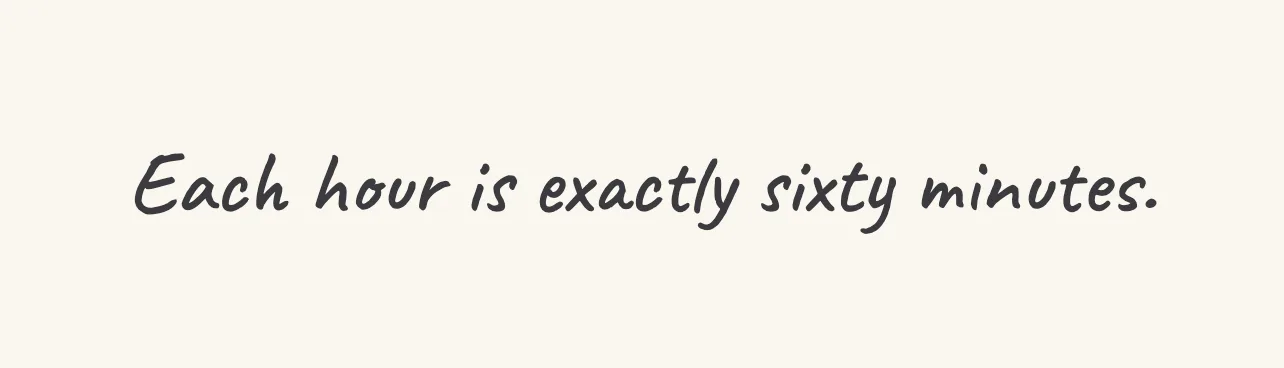 One step of the worked solution to convert hours and minutes to minutes, drawn in pencil.