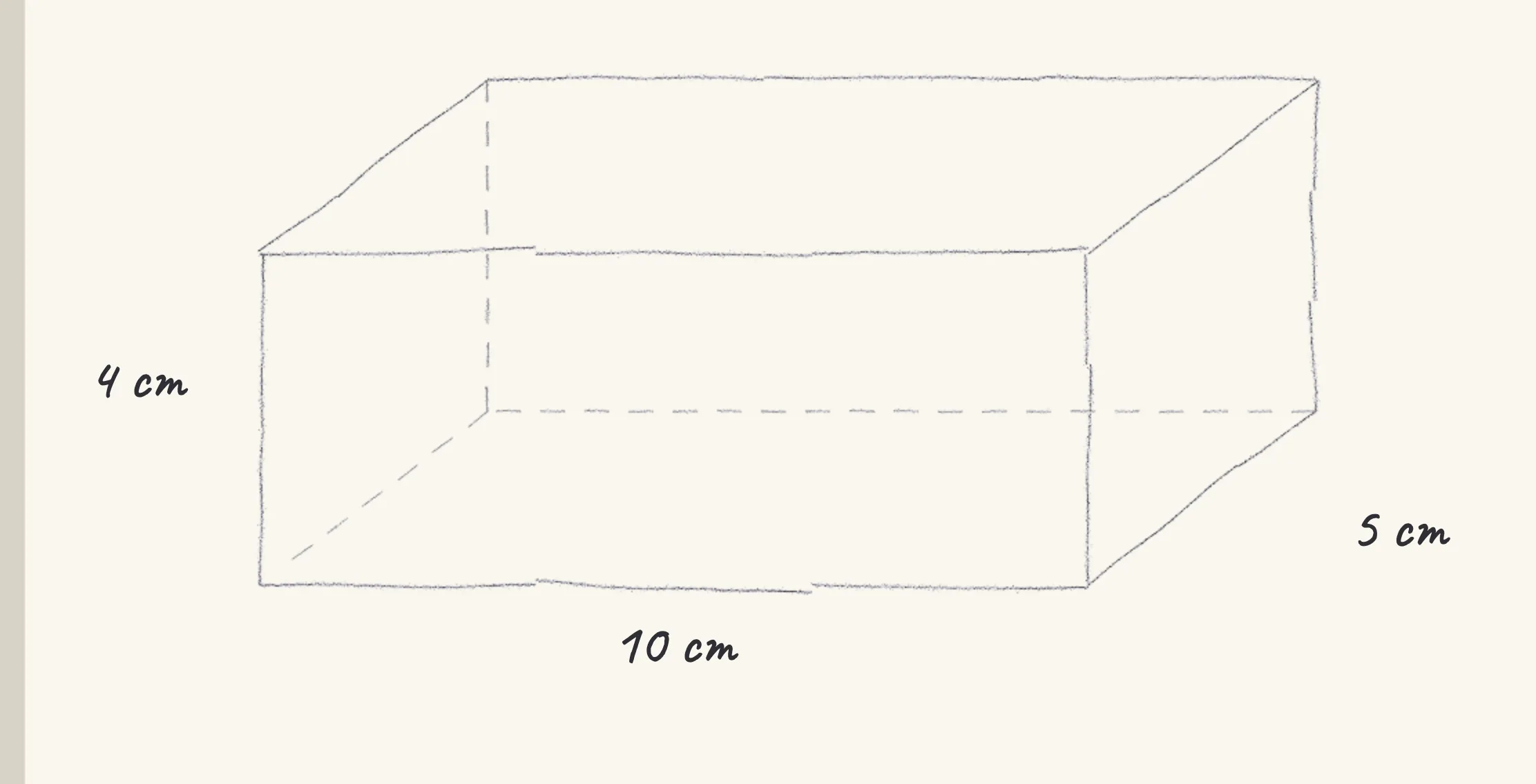 One step of the worked solution to Painted block — Ravi cuts it into cubes, drawn in pencil.